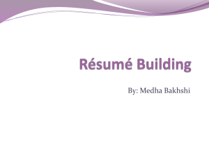 resume building vi