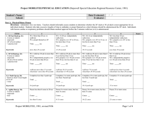 Project MOBILITEE PE Score Sheet