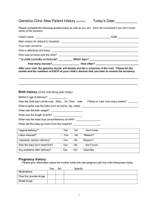New Patient - Child Questionnaire