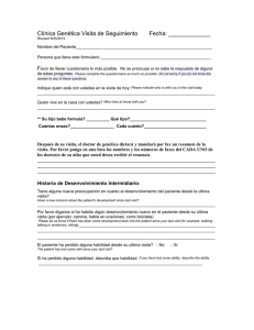 Followup Patient - Child Questionnaire - Spanish