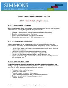 STEPS Career Development Plan Checklist