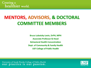 Mentors, Advisors, Doctoral Committee Members