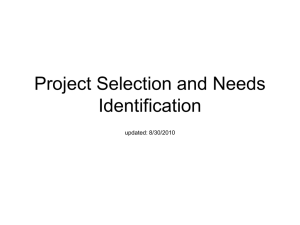 Lecture 1b - Selecting Project