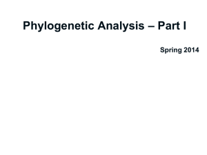 Phylogenetic Analysis Part 1