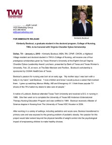 Kimberly Bookout Press Release