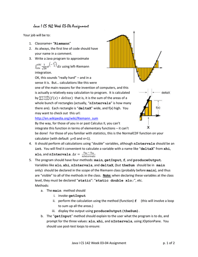 Java I CS 142 Week 03-04 Assignment.docx