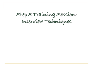 Interview Training Guide (PowerPoint)