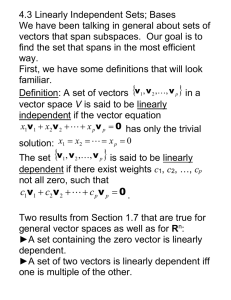 Sec. 4.3 Linearly Independeent Sets and Bases.doc