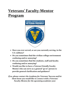 Veterans’ Faculty-Mentor Program