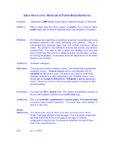 Argumentative Research Paper Requirements.doc