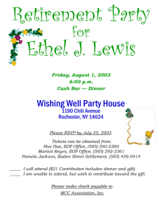 Retirement Party Ethel J. Lewis for