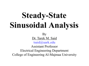 Steady-State Sinusoidal Analysis