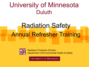 Radiation Safety Refresher (view slides)