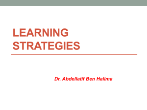 Categories of Learning Strategies