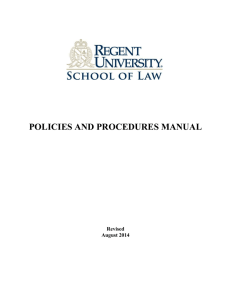 J.D. Policies and Procedures Manual