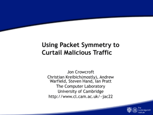 Using Packet Symmetry to Curtail Malicious Traffic