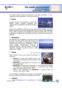 AD3.3 The water environment  WATER RESOURCES: