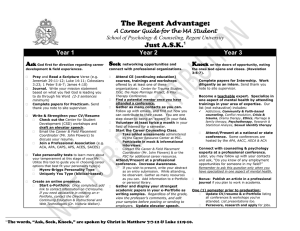 Click here to access "The Regent Advantage" checklist