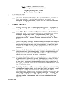 Checklist for New Graduate Course Proposals (November 2009)