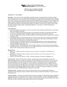 Checklist Attachment B - Course Outline