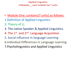 Applied Linguistics