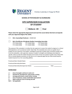 MA Site Supervisor Evaluation of Student