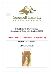 study guide preclinical endo 3rd yr