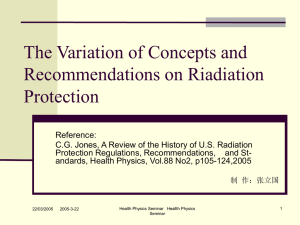 The Variation of Concepts and Recommendations on Riadiation Protection