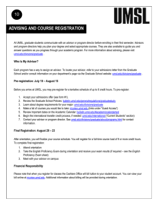 ADVISING AND COURSE REGISTRATION 10