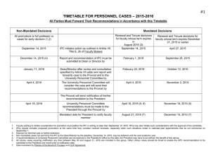 Timetable for personnel cases 2015-2016