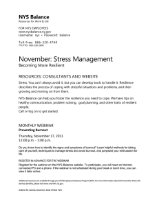 Stress Resource Flyer