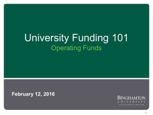 University Funding 101 Presentation