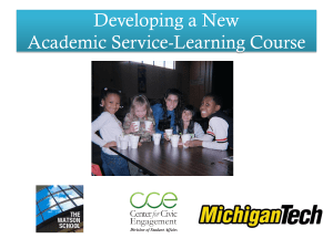 Blueprint for Academic Service-Learning Course Development