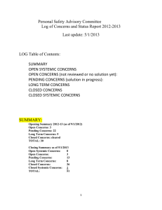 Annual Log 2012-2013