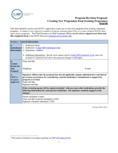 3B Program Revision Proposal: Creating a New Program from Existing Programs