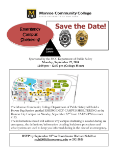 Save the Date!  Emergency Campus