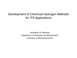 Nobel Methods for Generating Hydrogen Gas for Fuel Cells for ITS Applications