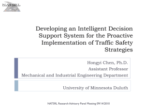 Intelligent Decision Support System for Proactive Implementation of ITS Safety