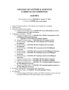 COLLEGE OF LETTERS &amp; SCIENCES  CURRICULUM COMMITTEE AGENDA