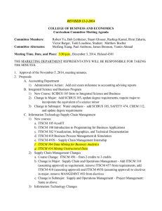 REVISED 12-2-2014  COLLEGE OF BUSINESS AND ECONOMICS Curriculum Committee Meeting Agenda