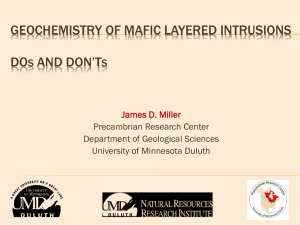 GEOCHEMISTRY OF MAFIC LAYERED INTRUSIONS DO AND DON’T S