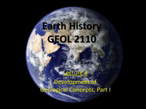 Development of Geological Concepts I
