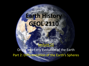 Origin and Early Evolution of Earth II
