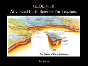 GEOL 4110 Advanced Earth Science For Teachers Jim Miller
