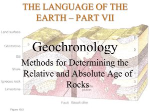 Geochronology Methods for Determining the Relative and Absolute Age of Rocks