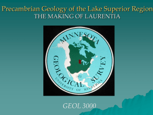 Precambrian Geology of the Lake Superior Region GEOL 3000