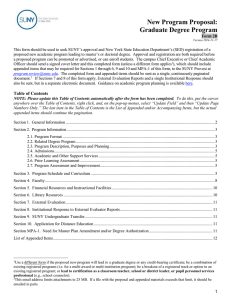SUNY Forms for Academic Program Planning: New Graduate Degree Program Proposal (Form 2B)