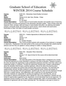 Winter 2014 Schedule
