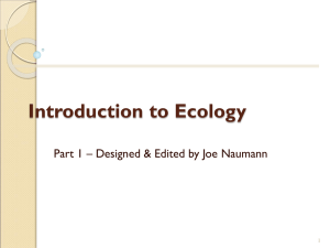 Ecology I