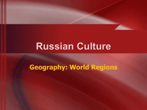 Russian Culture Geography: World Regions